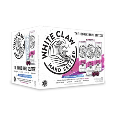 White Claw Black Cherry Hard Seltzer In Cans - 12-12 Fl. Oz.