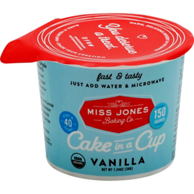 Miss Jones Baking Co Organic Cake In A Cup Vanilla - 38 Gram