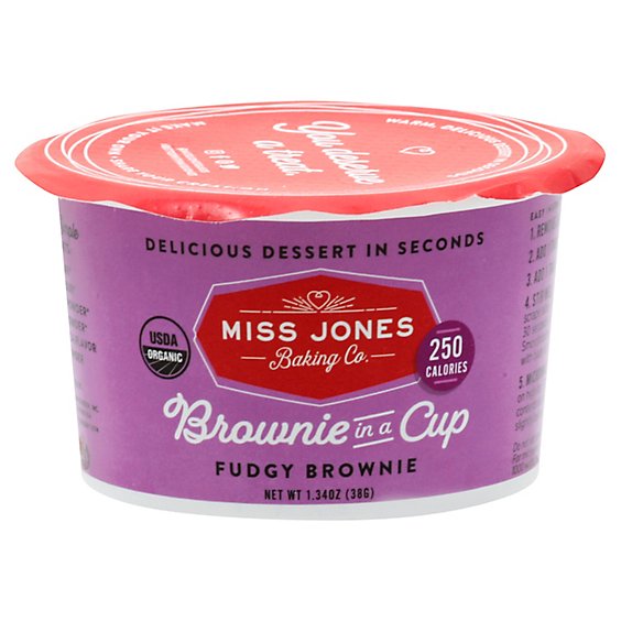 Miss Jones Baking Co Brownie In A Cup Fudgy - 1.34 Oz