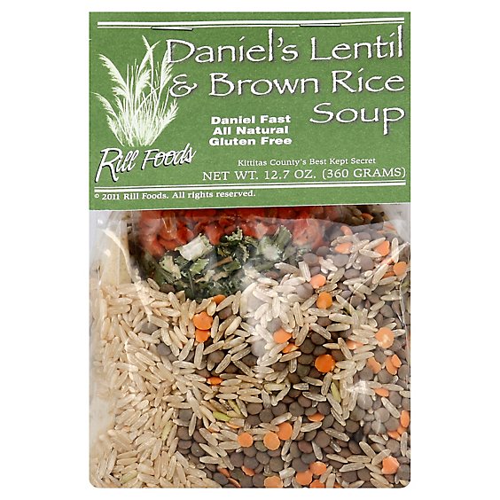 Rill Foods Soup Daniels Lentil & Brown Rice Bag - 12.7 Oz