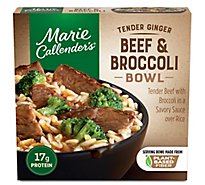 Marie Callenders Meal Beef & Broccoli Bowl Tender Ginger Box - 11.8 Oz
