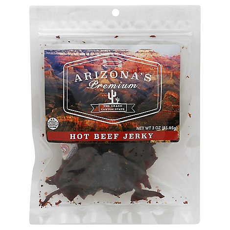 Arizonas Premium Beef Jerky Hot - 3 Oz