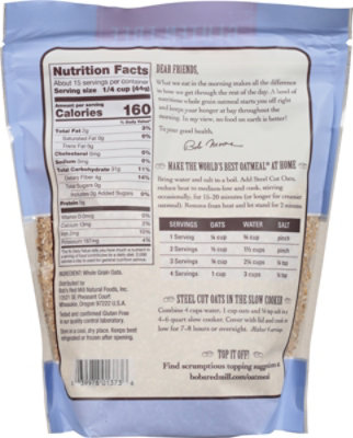 Bobs Red Mill Steel Cut Oats Gluten Free - 24 Oz - Image 5