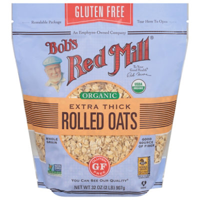 Bobs Red Mill Rolled Oats Gluten Free Organic Extra Thick - 32 Oz - Image 2