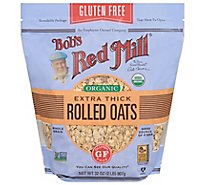 Bobs Red Mill Rolled Oats Gluten Free Organic Extra Thick - 32 Oz
