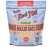 Bobs Red Mill Rolled Oats Gluten Free Organic Quick Cooking - 28 Oz
