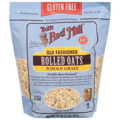 Bobs Red Mill Rolled Oats Gluten Free Old Fashion - 32 Oz