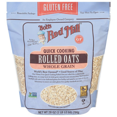 Bobs Red Mill Rolled Oats Gluten Free Quick Cooking - 28 Oz - Image 2