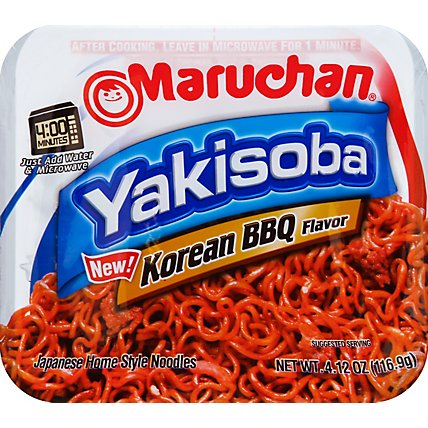 Maruchan Yakisoba Japanese Noodle Home-Style Korean BBQ Tray - 4.12 Oz - Image 2