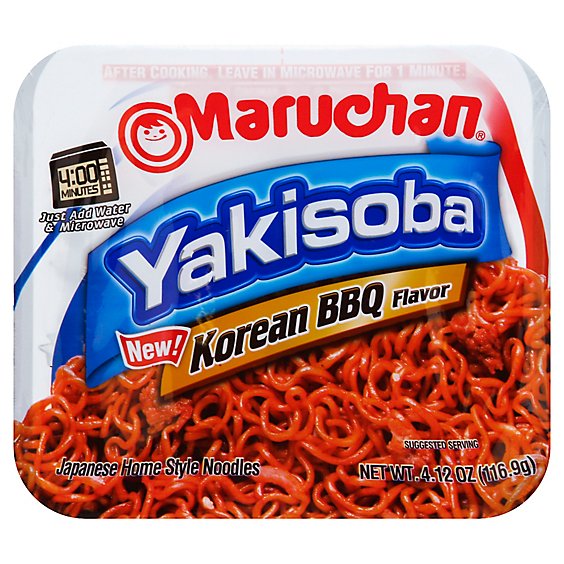 Maruchan Yakisoba Japanese Noodle Home-Style Korean BBQ Tray - 4.12 Oz