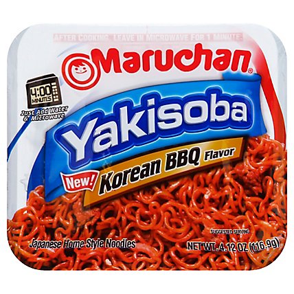 Maruchan Yakisoba Japanese Noodle Home-Style Korean BBQ Tray - 4.12 Oz - Image 1