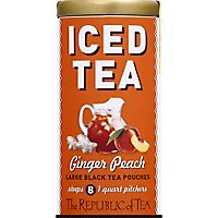 The Republic of Tea Iced Tea Large Black Tea Pouches Ginger Peach - 50 Count - Image 2