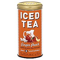 The Republic of Tea Iced Tea Large Black Tea Pouches Ginger Peach - 50 Count - Image 1