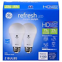 GE Light Bulbs LED HD Light Daylight Refresh 75 Watts A21 Box - 2 Count - Image 3