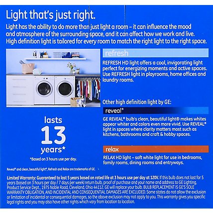 GE Light Bulbs LED HD Light Daylight Refresh 75 Watts A21 Box - 2 Count - Image 4