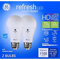 GE Light Bulbs LED HD Light Daylight Refresh 75 Watts A21 Box - 2 Count - Image 2