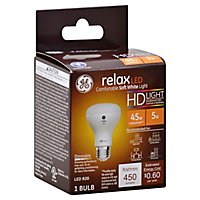 GE Light Bulb LED HD Light Soft White Relax 45 Watts R20 Box - 1 Count - Image 1