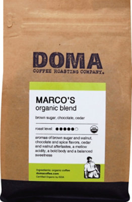 Doma Coffee Roasting Company Marcos Organic Blend Coffee - 12 Oz - Image 2