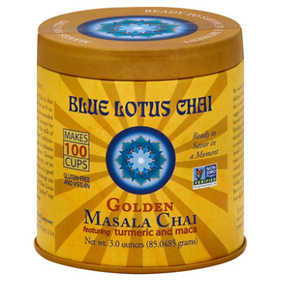 Blue Lotus Golden Masala Chai Tin - 3 Oz - Image 1