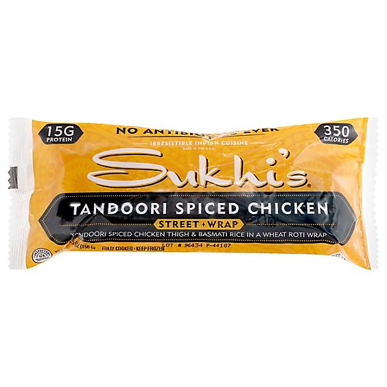 Sukhis Street Wrap Tandoori Spiced Chicken Wrapper - 5.5 Oz