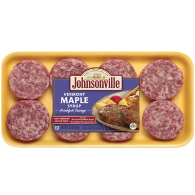 Johnsonville Vermont Maple Syrup Breakfast Sausage Patties 8 Patties - 12 Oz