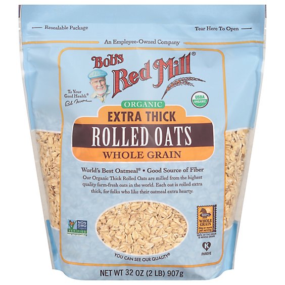 Bob's Red Mill Organic Extra Thick Rolled Oats - 32 Oz