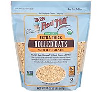 Bobs Red Mill Rolled Oats Organic Extra Thick - 32 Oz