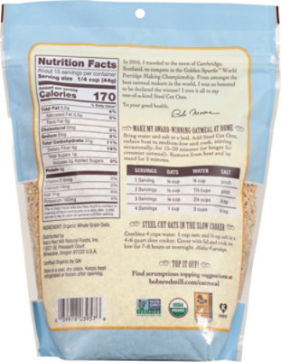 Bobs Red Mill Steel Cut Oats Organic - 24 Oz - Image 5