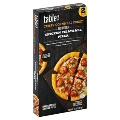 table5 Pizza Crispy Cornmeal Crust Singles Chicken Meatball Box 2 Count Frozen - 14 Oz - Image 1