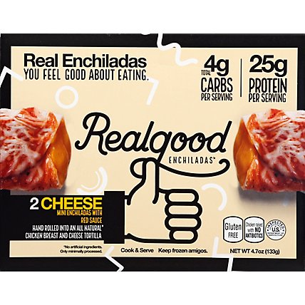 Realgood Food Enchiladas Mini Cheese Box 2 Count - 4.7 Oz - Image 2