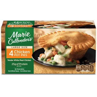 Marie Callender's Chicken Pot Pies Frozen Meal -  4-15 Oz - Image 1