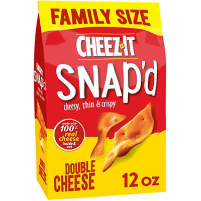 Cheez-It Snapd Cheese Cracker Chips Thin Crisps Double Cheese - 12 Oz
