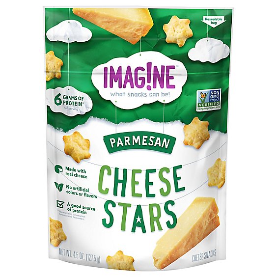 Imagine Cracker Cheese Stars Parmesan - 4.5 Oz