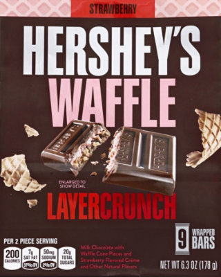 HERSHEYS Waffle Layer Crunch Strawberry Pouch 9 Count - 6.3 Oz - Image 2