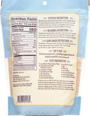 Bob's Red Mill Oat Bran Hot Cereal - 18 Oz - Image 5