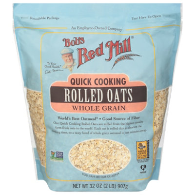 Bobs Red Mill Rolled Oats Quick Cooking Whole Grain - 32 Oz - Image 2