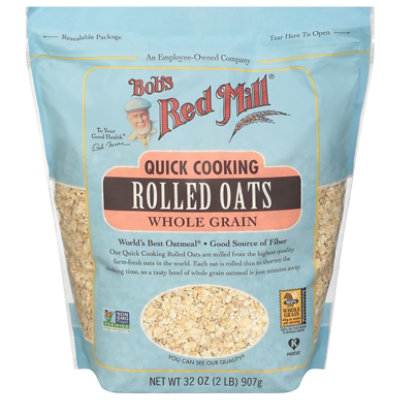 Bobs Red Mill Rolled Oats Quick Cooking Whole Grain - 32 Oz - Vons
