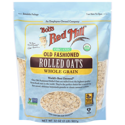 Bob's Red Mill Organic Old Fashioned Rolled Oats - 32 Oz - Albertsons