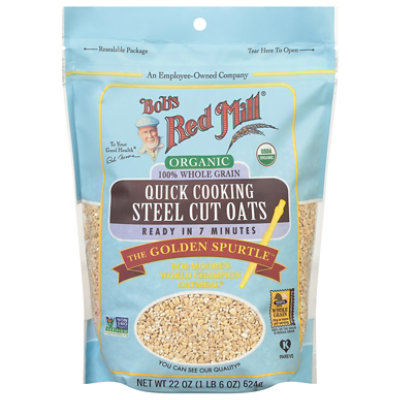 Bobs Red Mill Steel Cut Oats Organic Quick Cooking - 22 Oz - Image 1