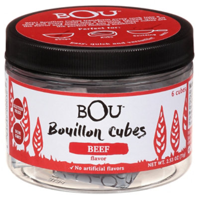 BOU Bouillon Cube Beef Jar 6 Count - 2.53 Oz - Image 1