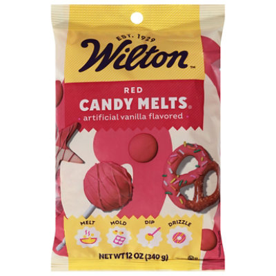 Wilton Candy Melts Red Vanilla Flavor Bag - 12 Oz