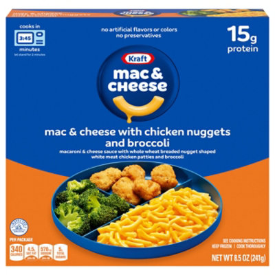 Kraft Macaroni & Cheese Dinner With Breaded Chicken Nuggets and Broccoli Box - 8.5 Oz - Image 1