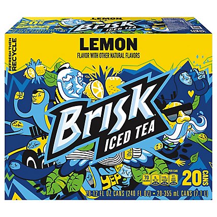 Lipton Brisk Iced Tea Lemon Box - 20-12 Fl. Oz. - Image 1