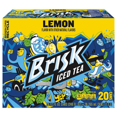 Brisk Iced Tea, Lemon, 16.9 Fl Oz, 6 Count
