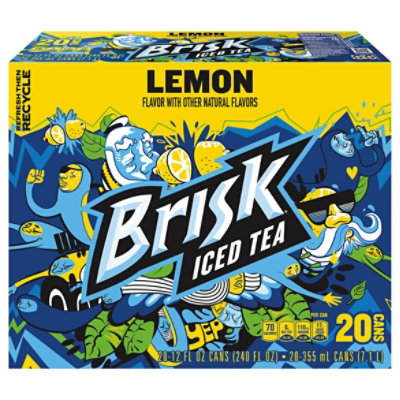 Lipton Brisk Iced Tea Lemon Box - 20-12 Fl. Oz.