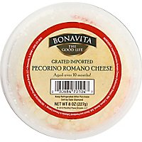 Bonavita Cheese Pecorino Romano Grated Imported Tub - 8 Oz - Image 2