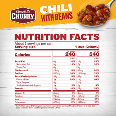 Campbell's Chunky Chili with Beans - 19 Oz - Image 2