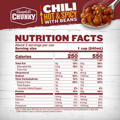 Campbell's Chunky Hot and Spicy Chili With Beans - 19 Oz - Image 4