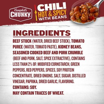 Campbell's Chunky Hot & Spicy Chili with Beans - 19 Oz - Image 3