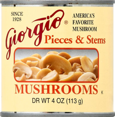 Giorgio Mushrooms Pieces & Stems Can - 4 Oz - Image 2